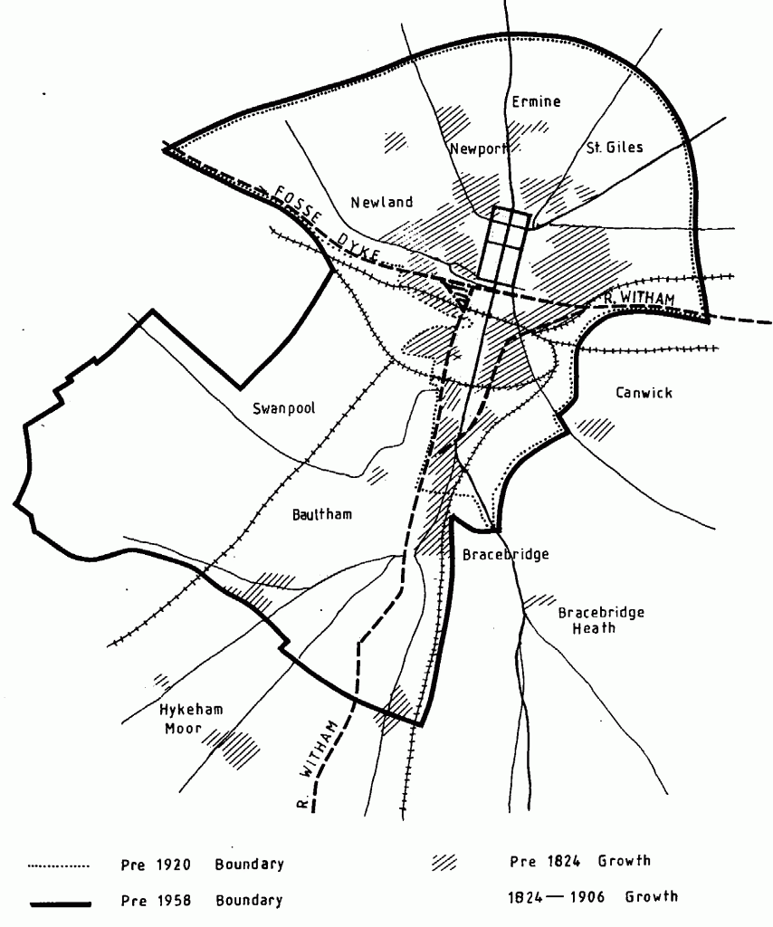 Map of modern Lincoln
